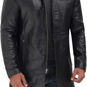 Jacket Black Real Leather XL For Men